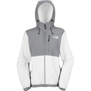 The North Face Grey & White Hooded Denali Size M